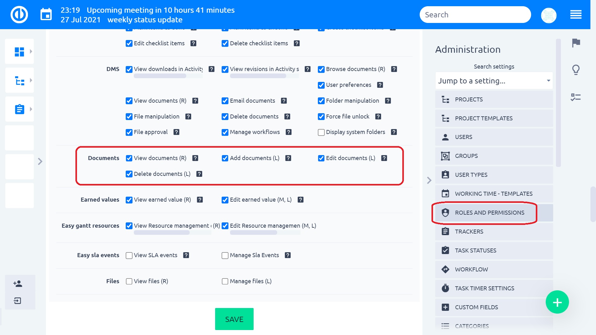 File management tools Easy Redmine